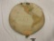 Antique 1912 Flat Globe if the World round 2-sided world map, approx 28 x 28 in.