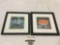 2 pc. Lot of framed Asian art prints, approx 11 x 11.5 in.