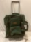 Edge Powergear green canvas backpack / rolling luggage suitcase, good used condition