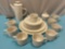 20 pc. GARLAND 8837 ceramic coffee set; plates, mugs, sugar, creamer, pot w/ lid, approx 12 in.