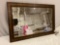 Modern rectangular wall mirror, approx 35 x 23 in.