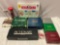 Lot of board games; Trivial Pursuit w/ 3 extra question sets, Pictionary, Monopoly (sealed),