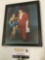 framed vintage color signed photo of magician Mandrake & female assistant