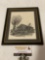 Vintage framed Armand Gagnon art print, 1977, approx 9 x 10.5 in.