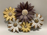 Vintage metal flower wall art designed by New View