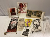 Mixed lot of vintage magicians show flyers. / poster prints, Glenn Jester antique photos, see pics.