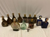 12 pc. lot of vintage decorative liquor bottles, see pics. Beam Modern Masters Collectors Edition