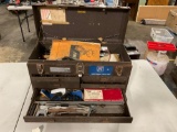 Vintage Kennedy toolbox full of vintage tools, including micrometers, pics plus more see pics