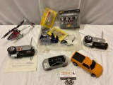 Lot RC vehicle toys; XMODS r/c car/truck/controllers & extra accessories plus RC helicopter