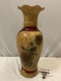 Large Chinese vase, approx 9 x 24 in.