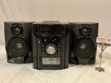 SHARP Mini Component Stereo System w/ speakers, 5 disc CD changer, iPod / iPhone dock, tested
