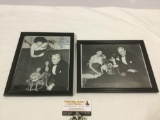 2 pc. lot framed antique B&W signed photos of puppeteers Don & Doris, see pics