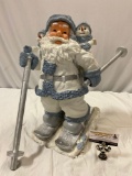 SNOW BUDDIES by Encore Group Snow Skiing Santa Claus composite holiday decoration