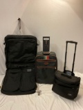 3 pc. lot of luggage, suitcases, rolling bag, sold as is.