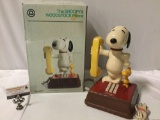 Vintage Genuine Bell THE SNOOPY & WOODSTOCK Phone w/ box, Charles Schultz, Peanuts