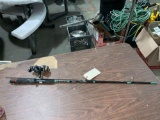 Johnson crappie pro Model number JSR1 graphite fishing rod W/Mitchell 1120 G graphite spinning real