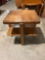 Mid century European 24 inch square End table with assorted inlaid wood