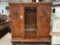 Fantastic antique German 3 closet wardrobe w/ hand carved mythical Faun embellishments.