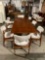 Mid century modern Danish extendable JL Moller teak table ,w/8 Povl Dinesen teak upholstered chairs.