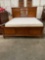 Kathy Ireland solid wood mission style king size bed with mattress and box springs see description