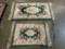 Pair of Vintage Wool rugs w/ Floral Pattern