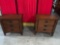 Pair of Oak mission style nightstand dressers/ both are 27X 28X 16