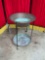 Antique 2 tiered copper wash? basin w/ bottom tray , on a metal metal stand , great patina