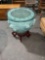 Stunning Large Asian influenced Jardine vase / urn , w/ glass table top and rose wood stand