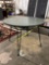Sunroom or outdoor patio metal table with textured plastic top/ 30 x42