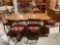Beautiful mid century modern dining table w/ 1 leaf and pads and chairs by Lenoir North Carolina