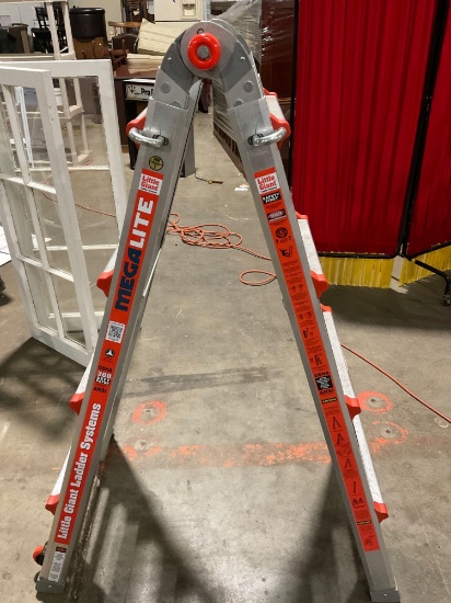 Little giant mega lite adjustable ladder 300 pound duty rated, maximum 15 foot. Nice ladder