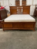 Kathy Ireland solid wood mission style king size bed with mattress and box springs see description