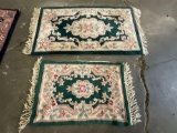 Pair of Vintage Wool rugs w/ Floral Pattern