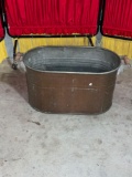 Larger antique copper boiler/wash basin. 24X 13 X 13