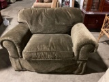 Vintage high end green oversized chair/small loveseat, from lee industries Newton North Carolina