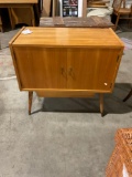 Smaller European mid century modern Cabinet with hidden drawer see pics