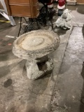 Vintage concrete birdbath, the birdbath needs to be re-mortared , attached