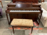 Acrosonic by Baldwin Spinet piano with bench plays fine