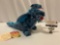 FOLKMANIS PUPPETS stuffed plush dragon puppet toy w/ unattached tag; THREE-HEADED DRAGON