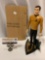 1991 Hamilton Gifts PRESENTS Star Trek CAPTAIN KIRK vinyl figure w/ stand, tag & mailer box