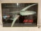 framed STAR TREK The Next Generation USS Enterprise poster, glass is cracked / sold as is