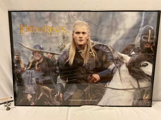 Framed LOTR Lord of the Rings - The Two Towers LEGOLAS Orlando Bloom on horseback poster
