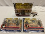 3 pc. lot of PALISADES TOYS Army of Darkness action figures, approx 11 x 9 x 4 in.