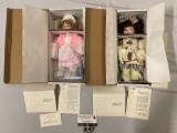 2 pc. lot Marie Osmond fine porcelain collector Dolls hand numbered Limited Edition w/ COA & box