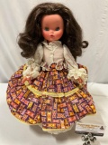 vintage FURGA ITALY sleepy eye vinyl 18 inch girl doll w/ outfit