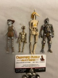 4 pc. lot of STAR WARS prequels 3 3/4 inch action figures. c3PO