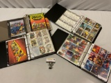 4 binders full of extensive vintage / modern Marvel Comics X-MEN superhero trading cards & stickers,