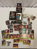 Nice lot of vintage 1976 STAR TREK official trading cards w/ 2 retail display boxes.