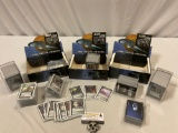 Large collection of vintage 1994 STAR TREK The Next Generation game cards w/ display boxes/