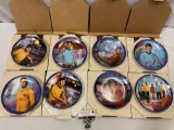 8 pc. lot of STAR TREK original TV series crew numbered collectors plates by Erust